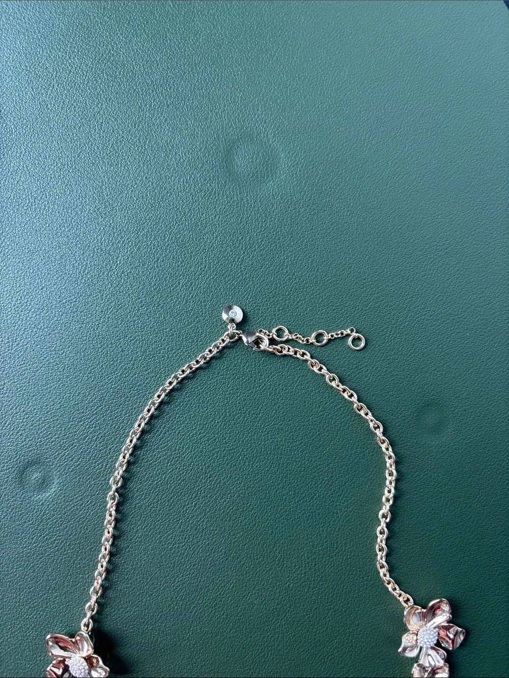 J. Crew Gold Floral Statement Necklace